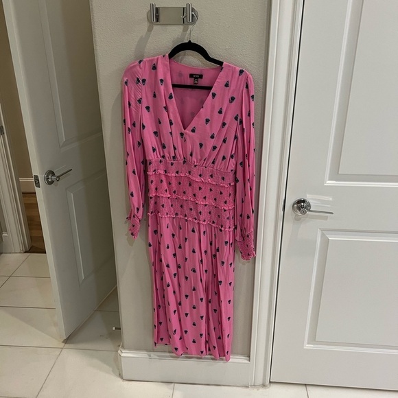 Afrm hazel pink floral midi dress medium - Picture 3 of 5